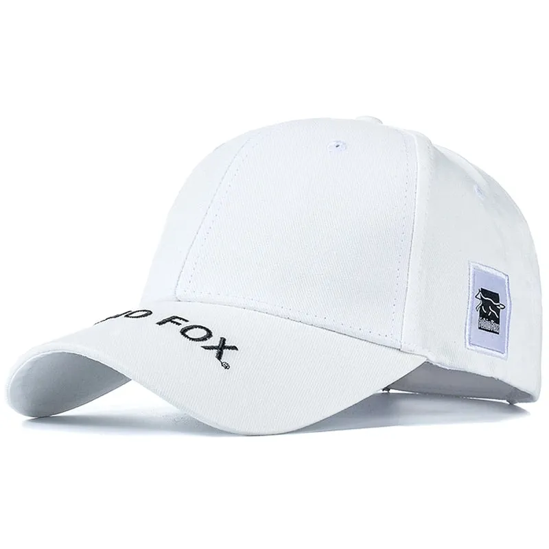 Unisex Stylish Cap Cotton Hats For Women Fashion Fox Side Embroidery Baseball Cap Men Outdoor Popular Streetwear Hat Cap