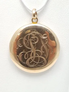 Vintage 10k Yellow Gold Locket Pendant