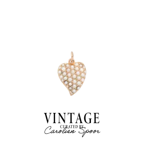 Vintage Pearl Witch's Heart Pendant