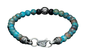 William Henry Brookings Blue Agate Bracelet