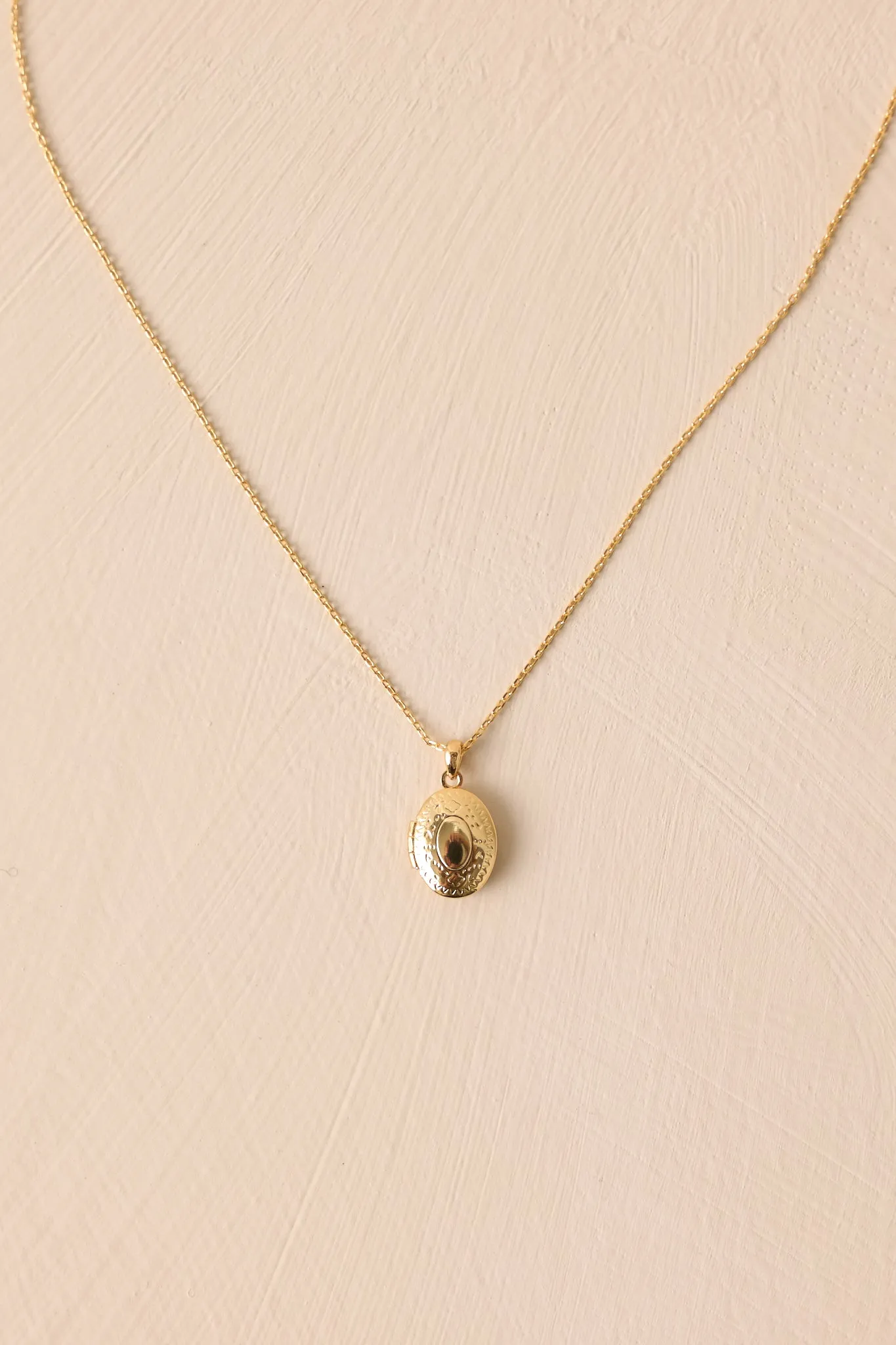 You're My Muse Gold Locket Necklace