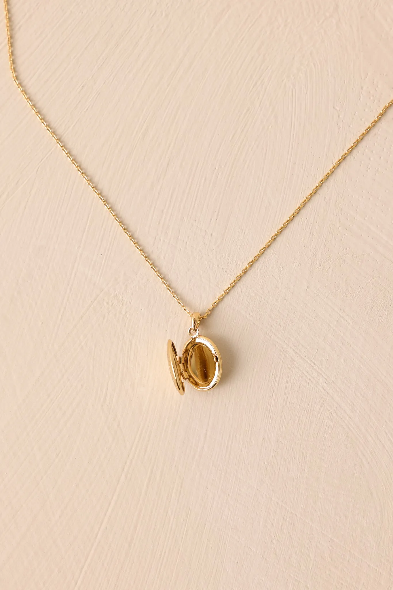 You're My Muse Gold Locket Necklace