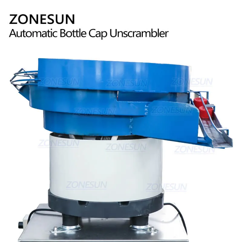 ZONESUN Automatic Customize Bulk Lid Cap Feeder Plastic Bottle Bowl Sorter Cap Feeding Machine